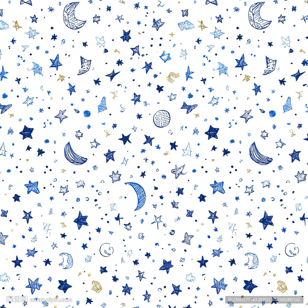 星空月亮图案背景纹理