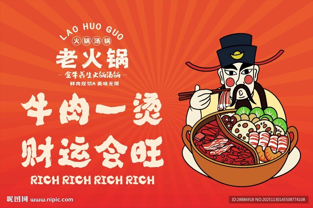 火锅财神画面