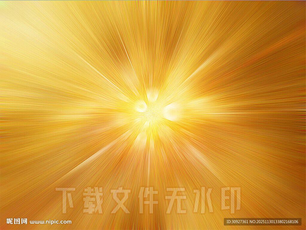 金色光芒渐变放射背景