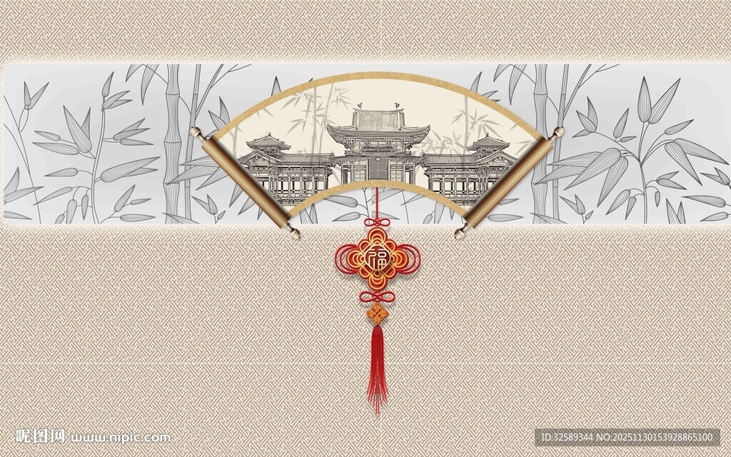 中式折扇挂饰古韵雅致