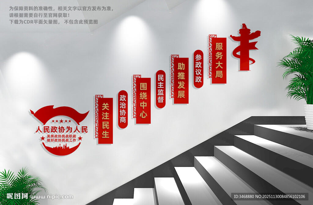 人民政协楼梯文化墙