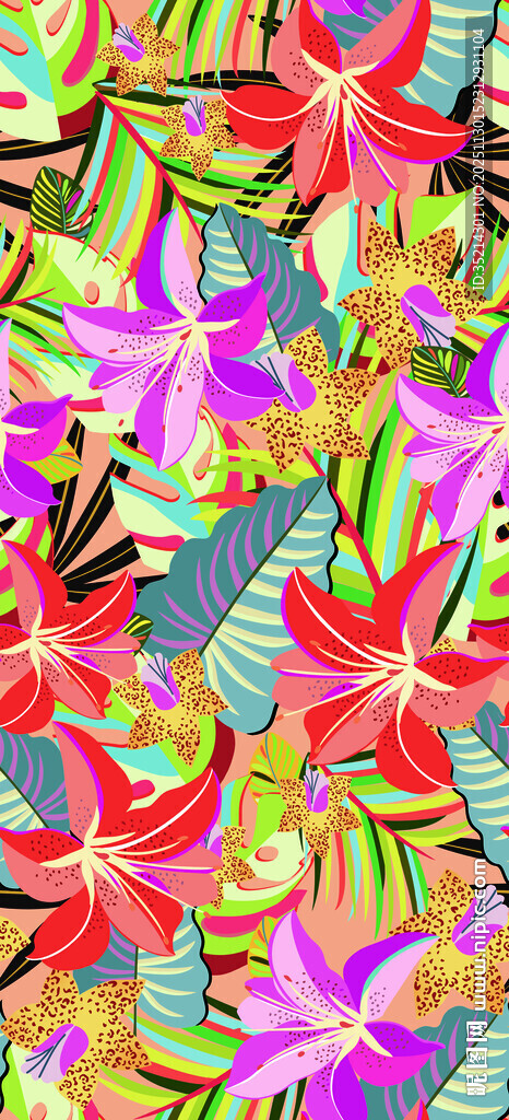 多彩海星图案背景