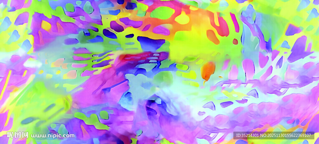 梦幻多彩抽象艺术图案