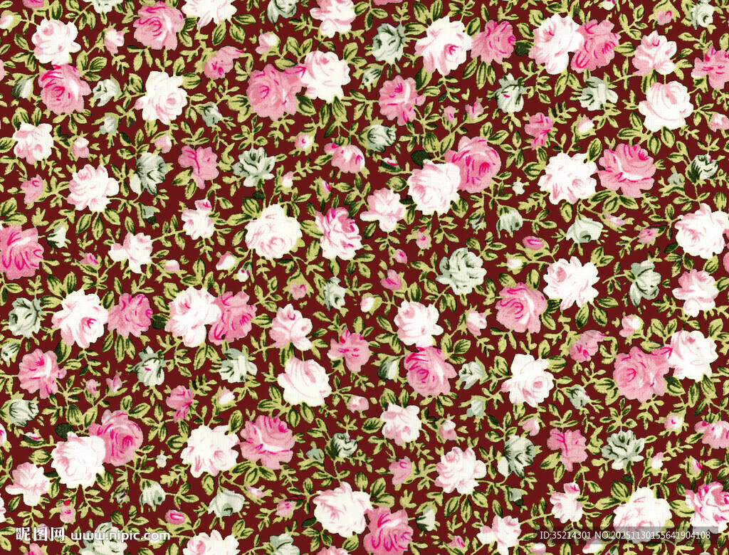 碎花图案浪漫花卉纹理