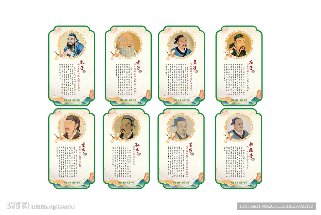 古代名人展板展示