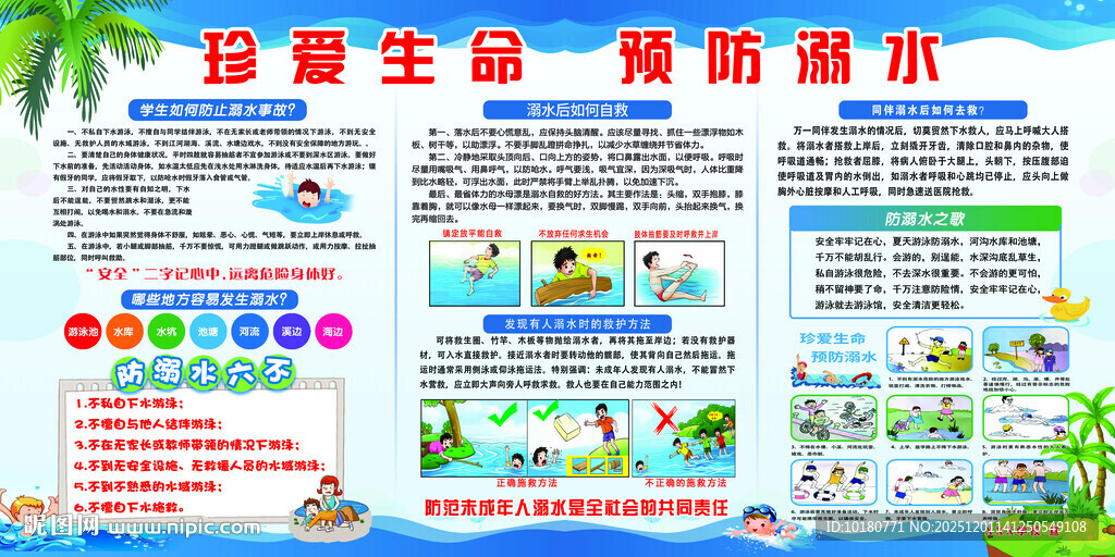 预防溺水宣传栏