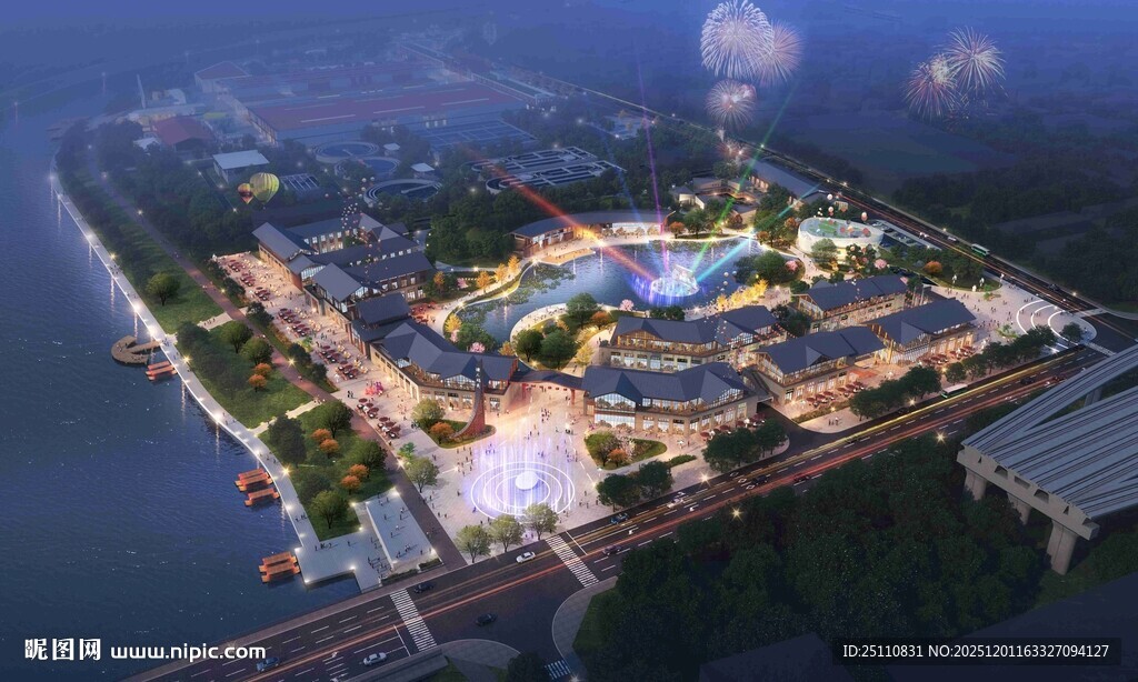 城市夜景璀璨风光