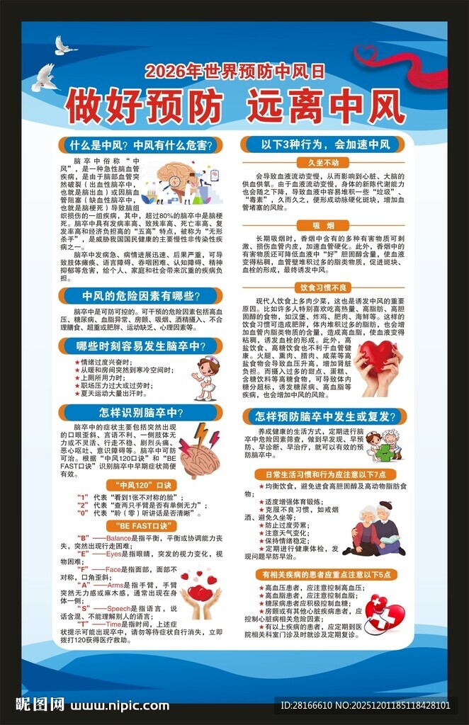 世界预防中风日海报
