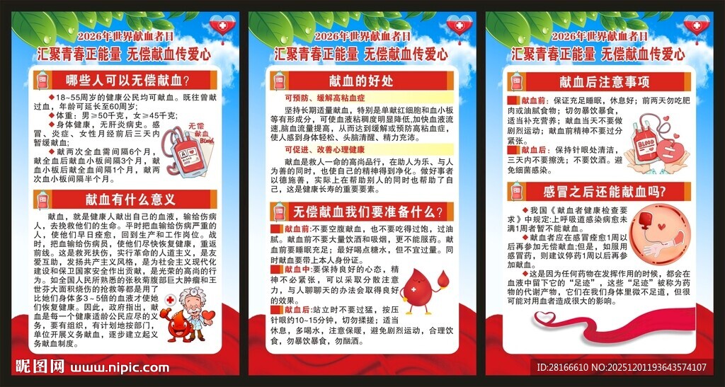 世界献血者日展板