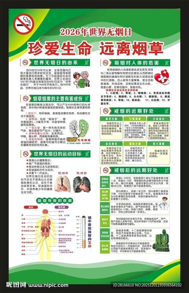 世界无烟日海报