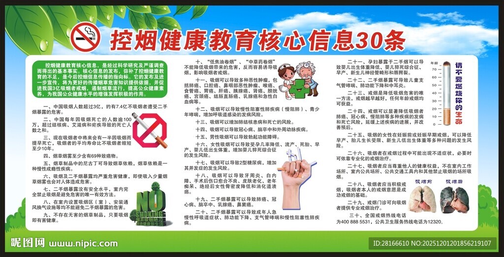 世界无烟日宣传栏