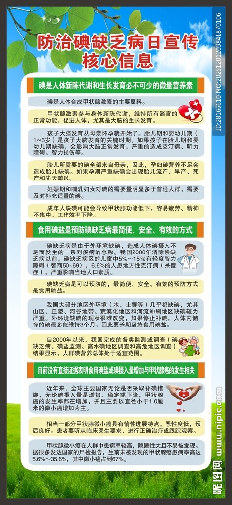 防治碘缺乏病日展架