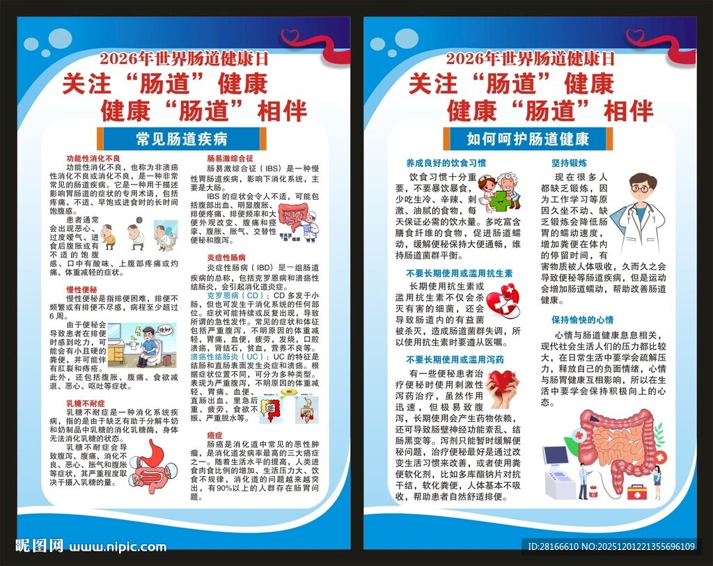 世界肠道健康日展板