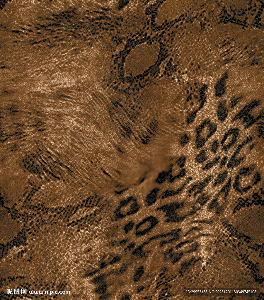 豹纹皮革纹理特写