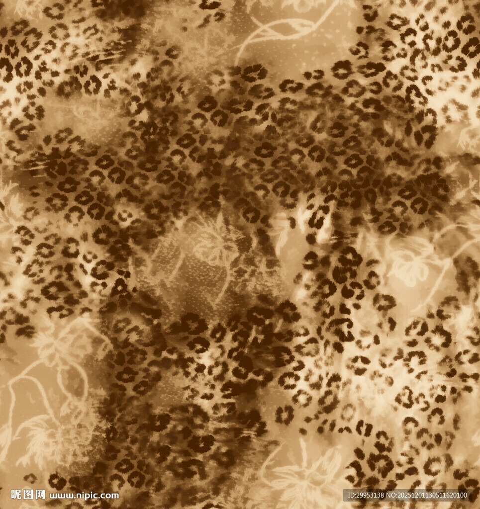 复古豹纹纹理图案