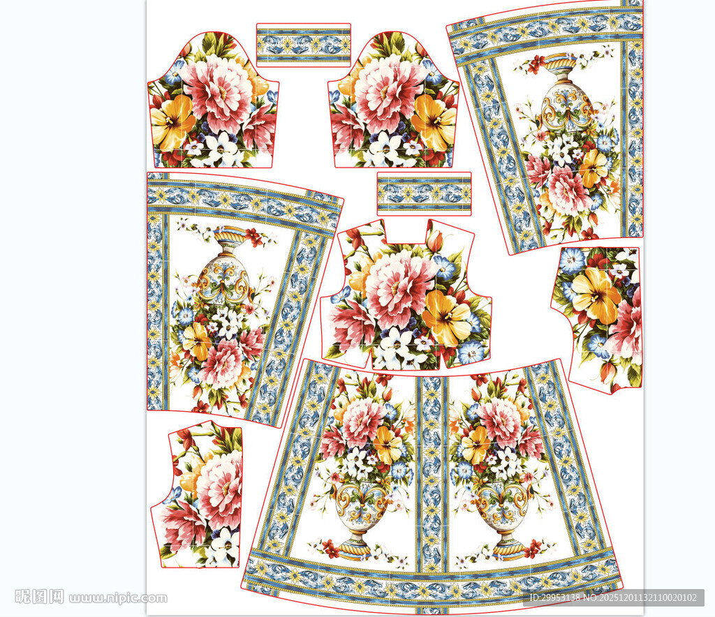 花卉装饰图案设计素材