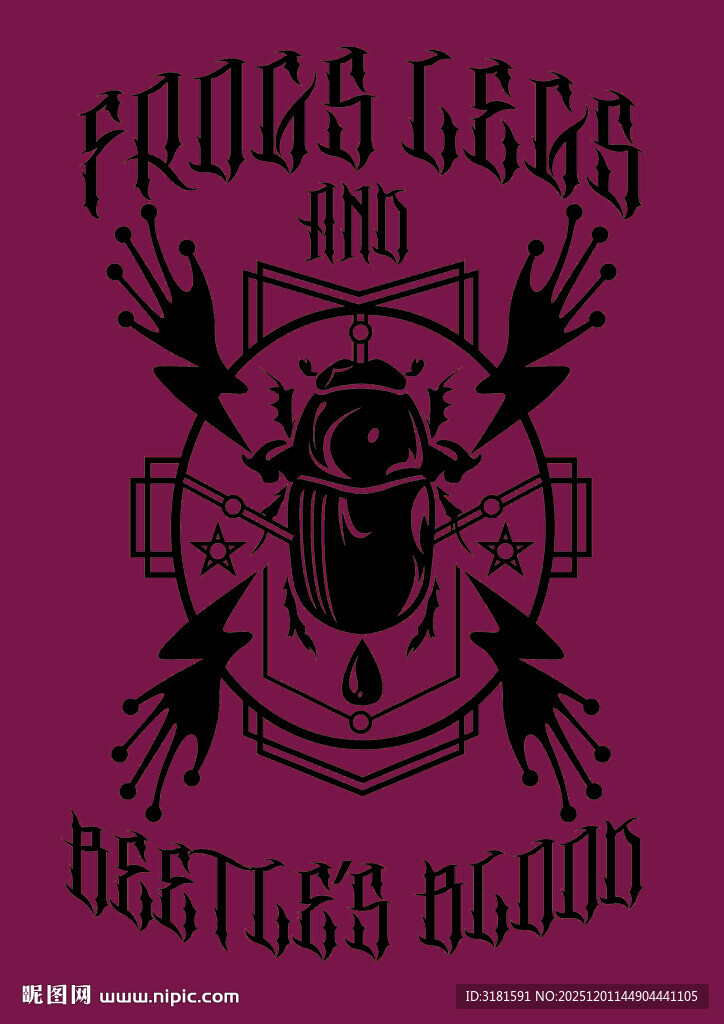 青蛙甲虫神秘血液图案