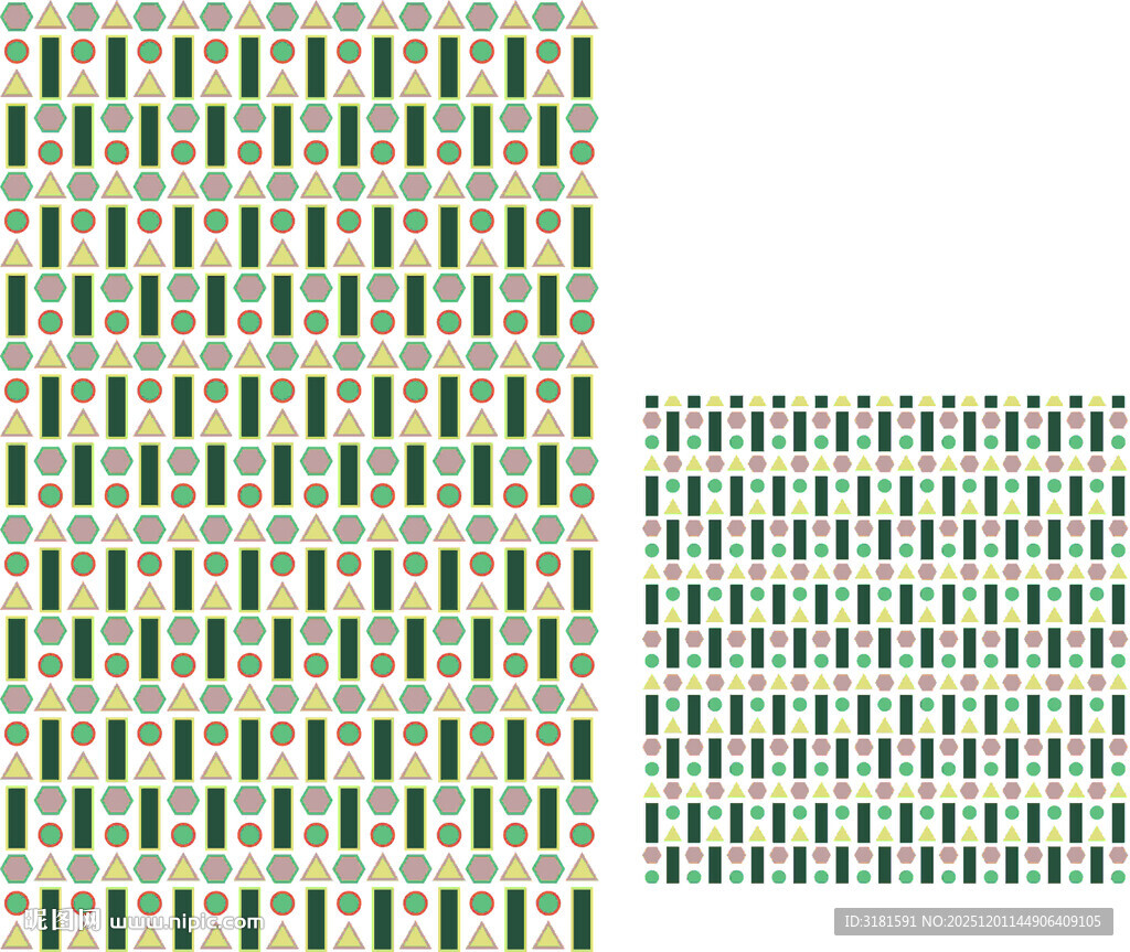 绿色几何图案纹理背景图