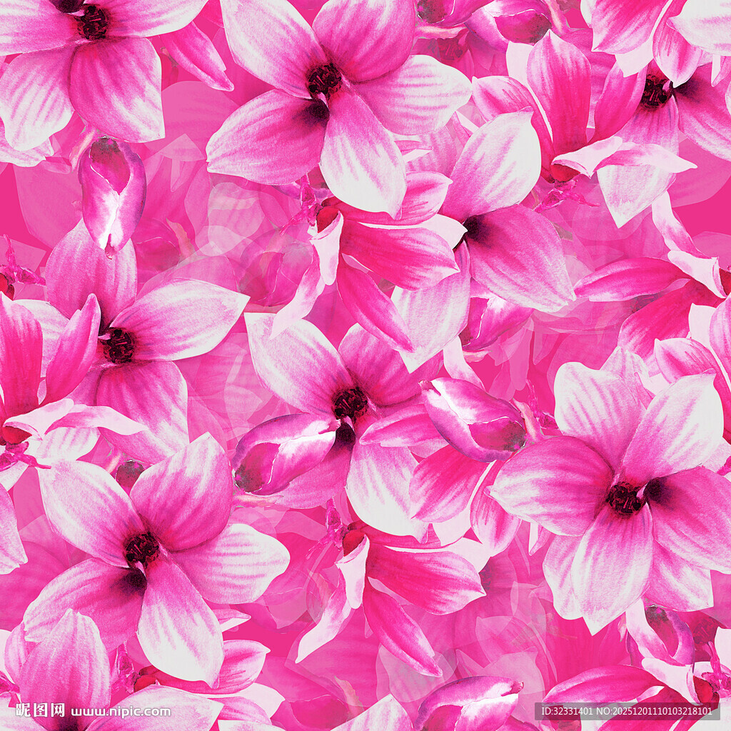 粉色烂漫花朵图案背景