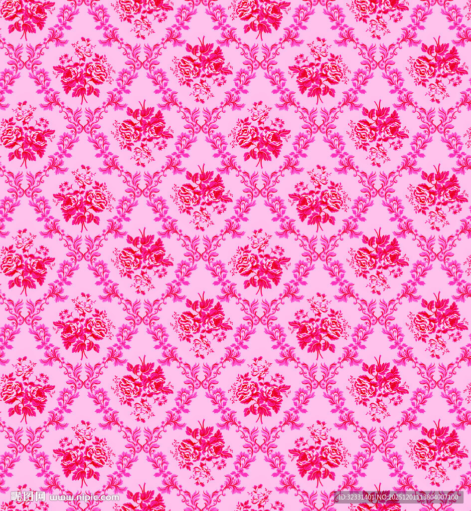 粉色花卉几何图案纹理