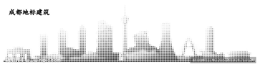 成都地标建筑剪影镂空雕刻