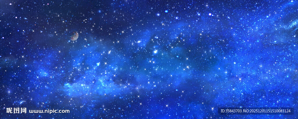 蓝色星空图