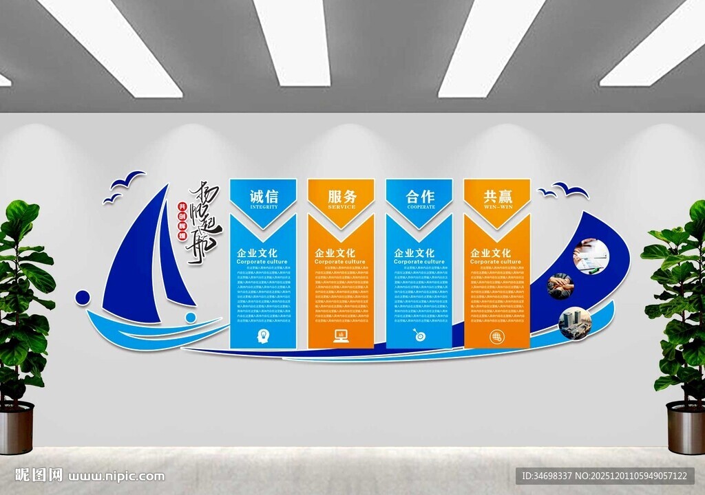 扬帆起航历程文化墙