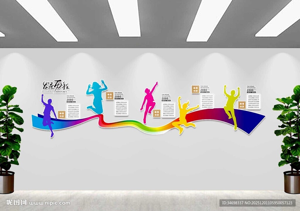 学校历程 文化墙形象墙