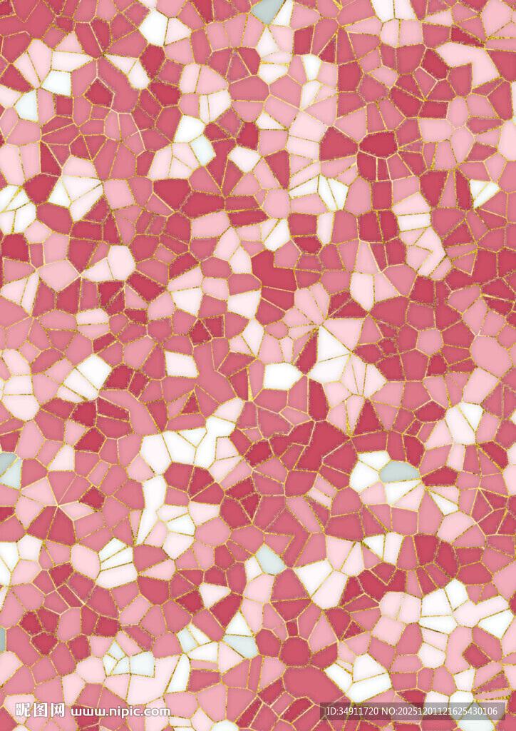 粉色几何碎片抽象图案