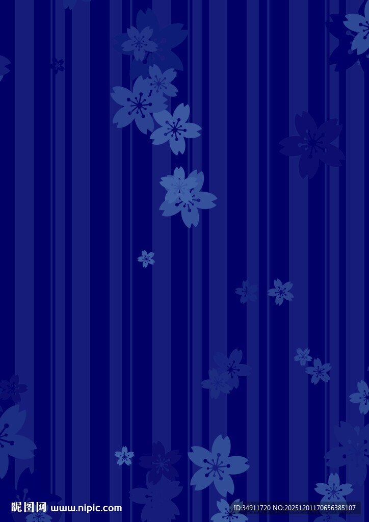 深蓝色雪花条纹背景图