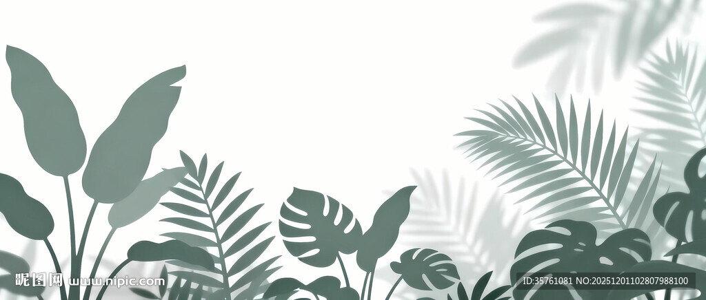 雾气磨砂膜效果绿植贴图