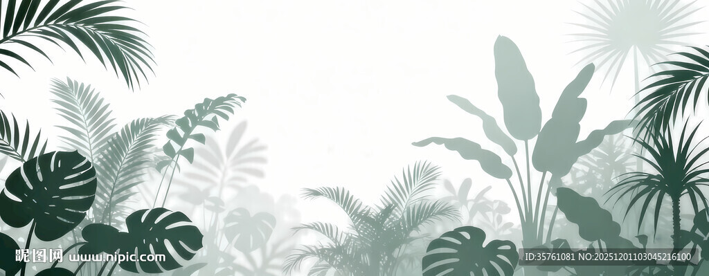 雾气磨砂膜效果绿植贴图