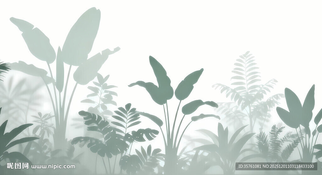 雾气磨砂膜效果绿植贴图