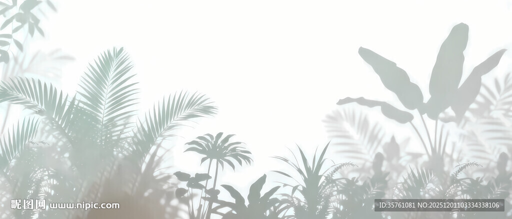 雾气磨砂膜效果绿植贴图