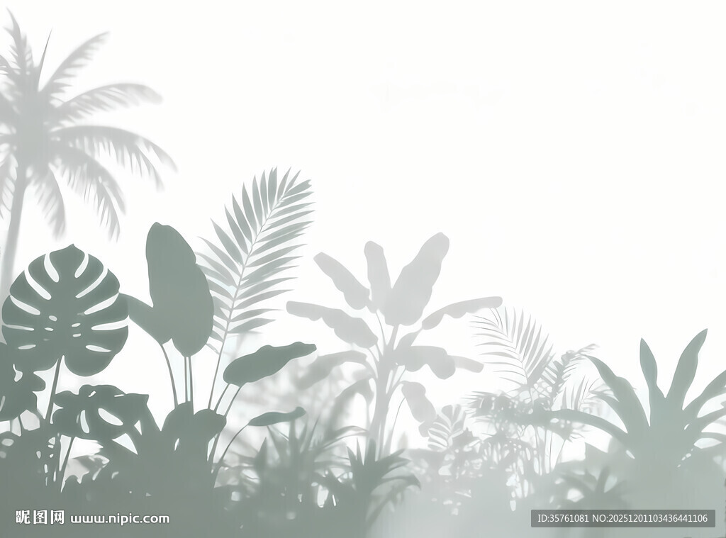 雾气磨砂膜效果绿植贴图