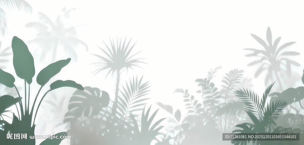 雾气磨砂膜效果绿植贴图