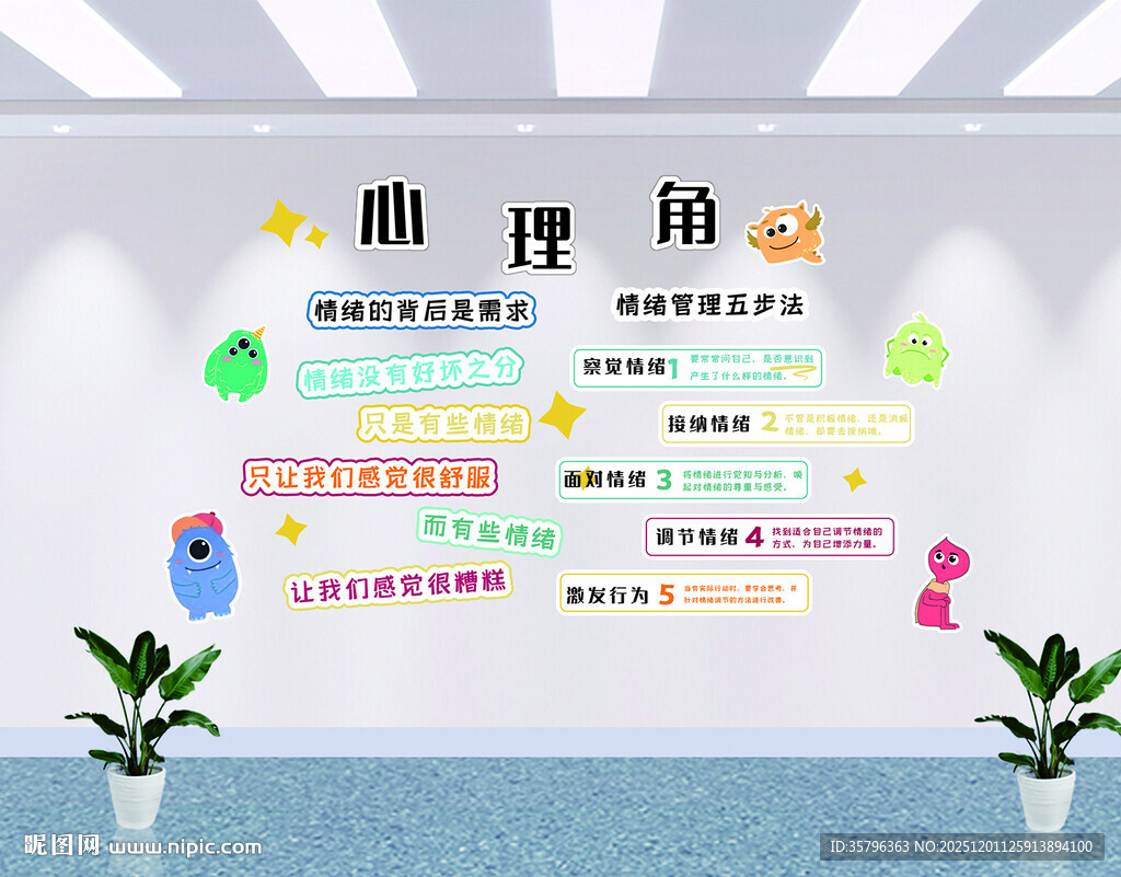 学校心理咨询室墙面装饰心灵驿站