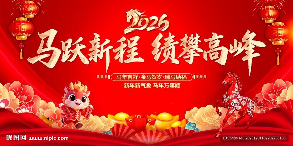 马年年会展板