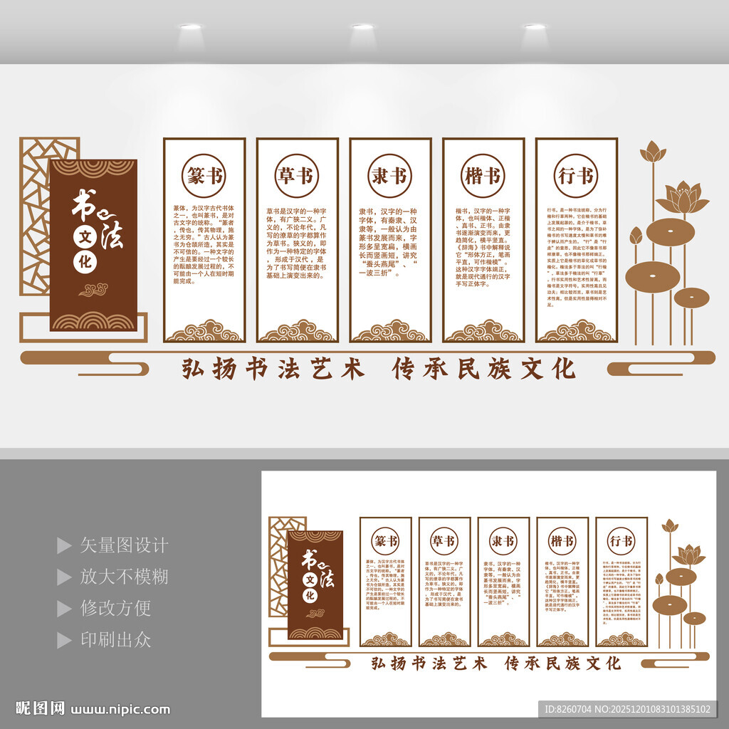 书法简介文化墙