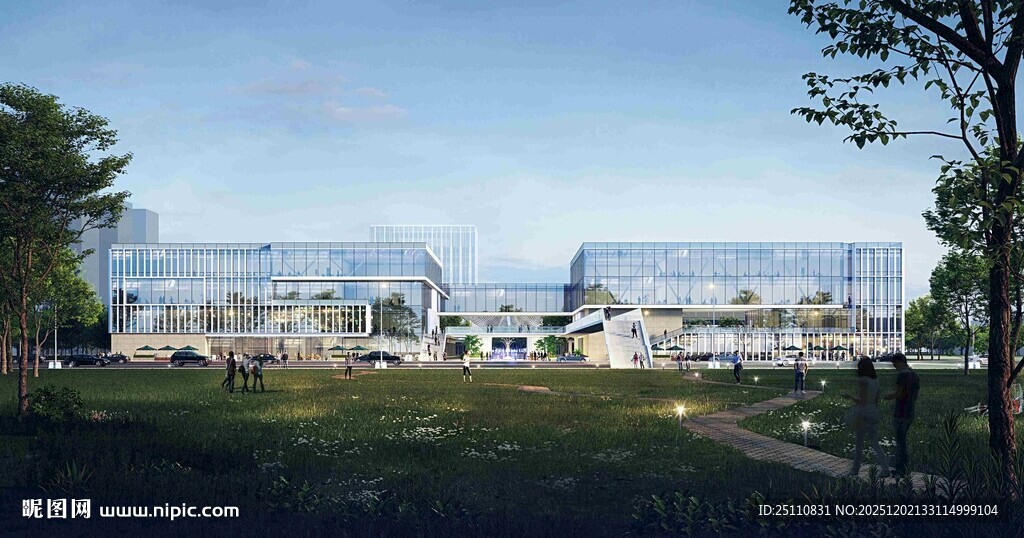 现代城市景观绿地效果图