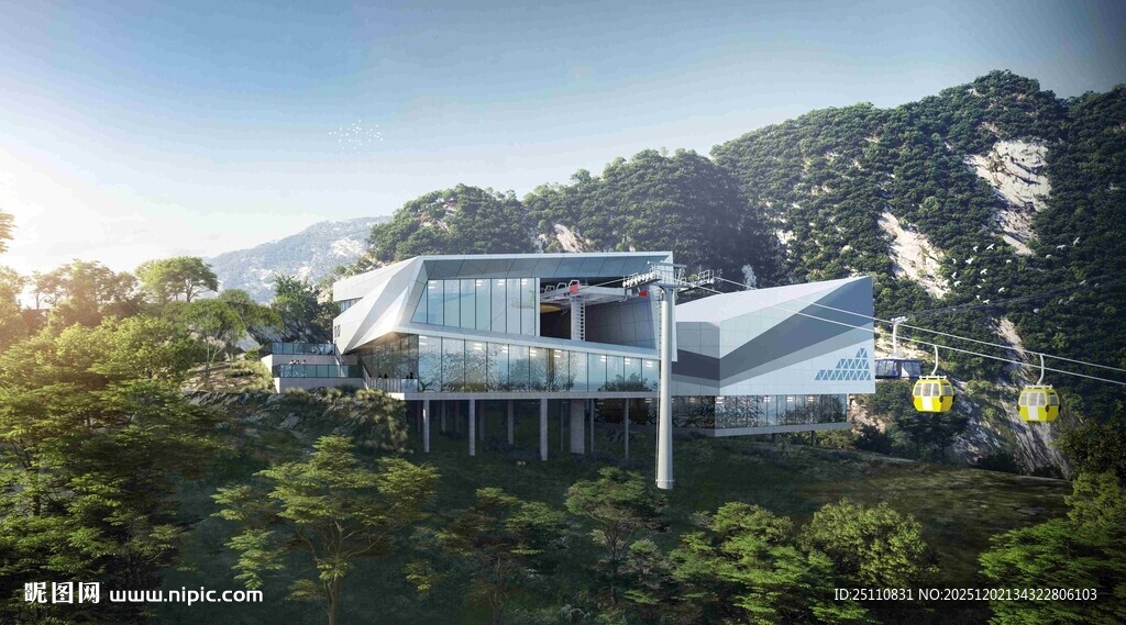 山林中的现代风格别墅