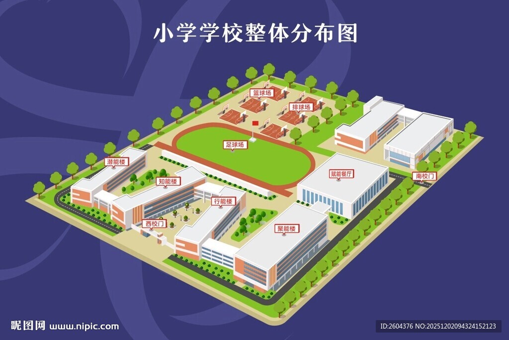 小学学校景观分布图