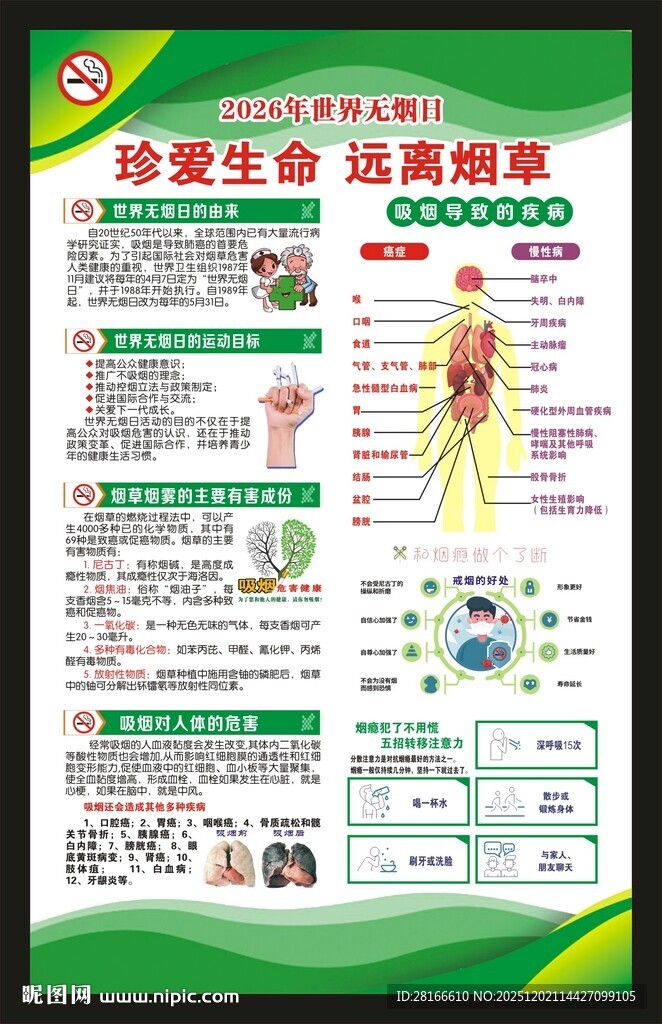 世界无烟日海报