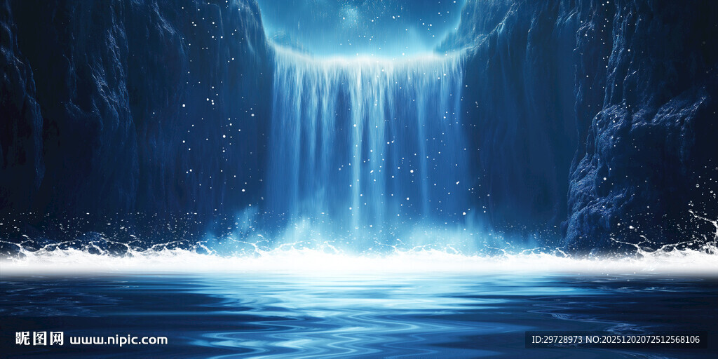 流水生财瀑布招财瀑布