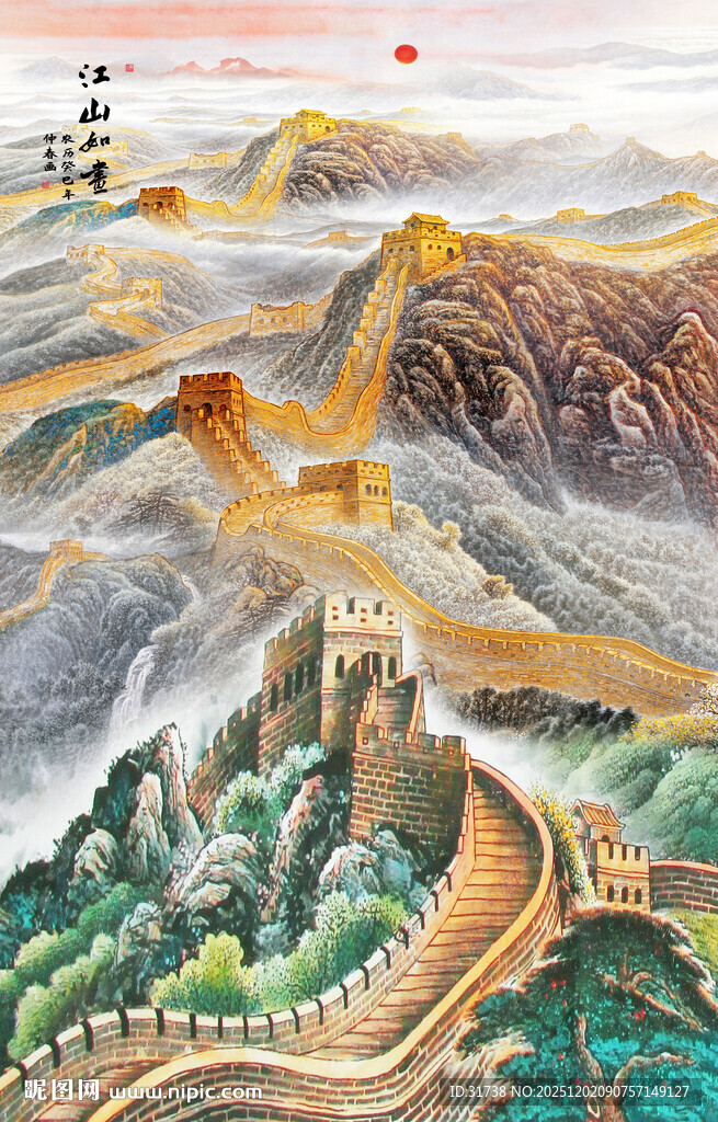 长城玄关装饰画