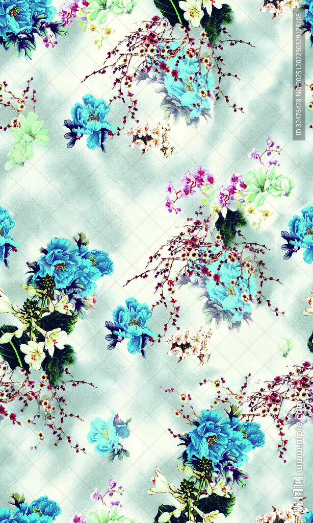 清新花卉图案背景