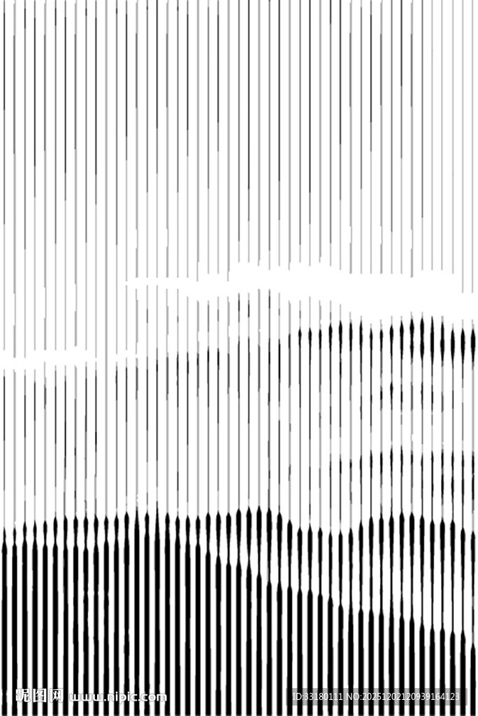 意境线条山水画