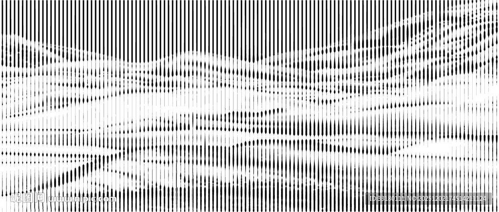 线条山水肌理画