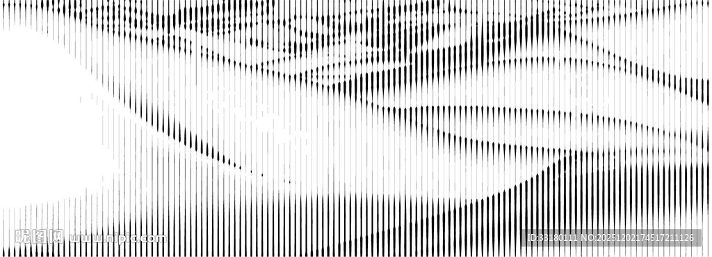 线条山水肌理画