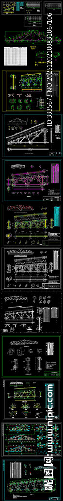 钢结构屋架CAD图集
